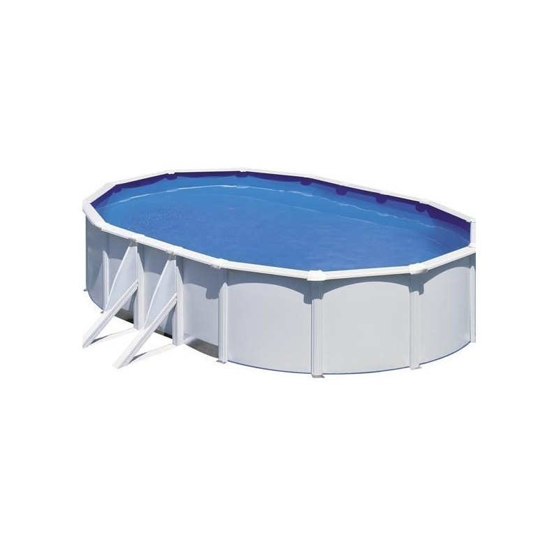 GRE Oval Pool White Fiji 500×300x120 with sand filter