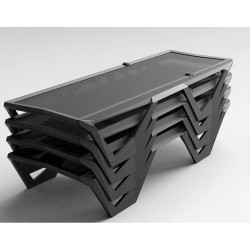 Conjunto de 4 Espreguiçadeiras Vondom Voxel sun com 4 mesas de café