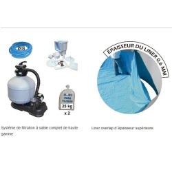 Piscine hors sol TOI Prestigio ronde 460x132 avec kit complet Anthracite