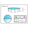 Round above ground pool TOI Prestigio Anthracite 460x132 with complete kit