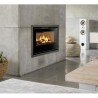 Estufa de leña redonda Ferlux Elipse Panoramic 8 kW en soporte central