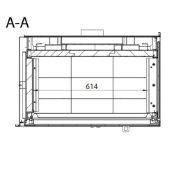 Insert à Bois Ferlux Panoramic 70 Angle avec 2 côtés vitrés 15 kW