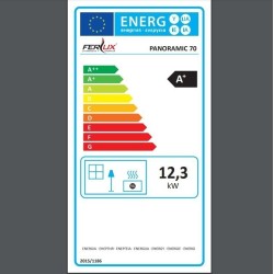 Insert à Bois Ferlux Panoramic 70 Angle avec 2 côtés vitrés 15 kW