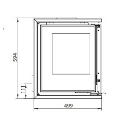 Wood insert Ferlux Panoramic 90 with 3 glazed sides 18 kW