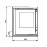 Wood insert Ferlux Panoramic 90 with 3 glazed sides 18 kW