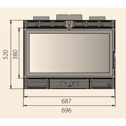Inserto in Ghisa Ferlux Siris con Turbo 16 kW