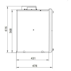 Ferlux Kalio Inserto de madera de hierro fundido con cristal Turbo 16 kW