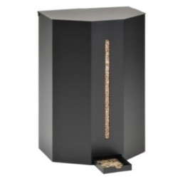 Quarzholzpelletlagerung mit Rollen schwarz mattiert neunzehn Design