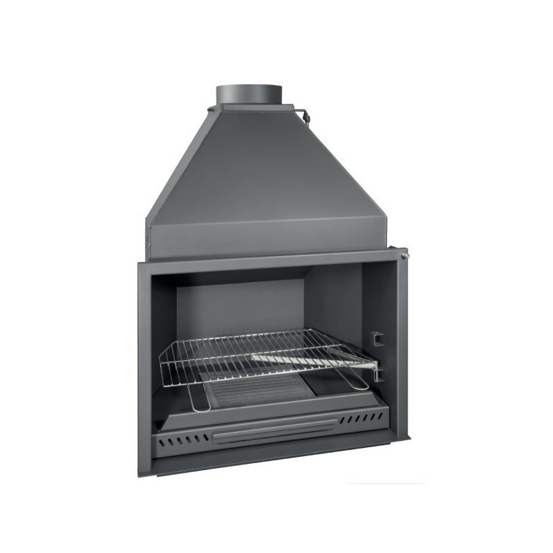 Ferlux Holzofen mit Forno 60 Backofen aus 16kW Stahl mit Glas