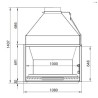 Ferlux barbacoa empotrada S100 acero con capucha