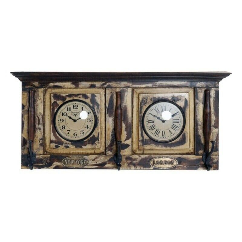 Horloge Murale DKD Home Decor London Teck (81 x 15 x 37 cm) Horloge Murale DKD Home Decor London Teck (81 x 15 x 37 cm)