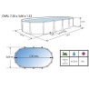 Above ground pool TOI Ibiza Compact oval 730x366x132 with complete anthracite kit