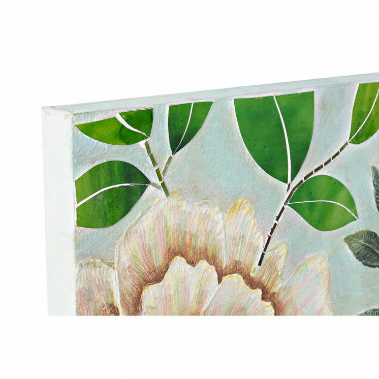 Canvas DKD Home Decor Multicolour Blommor 80 x 4 x 120 cm (1 Stuks)