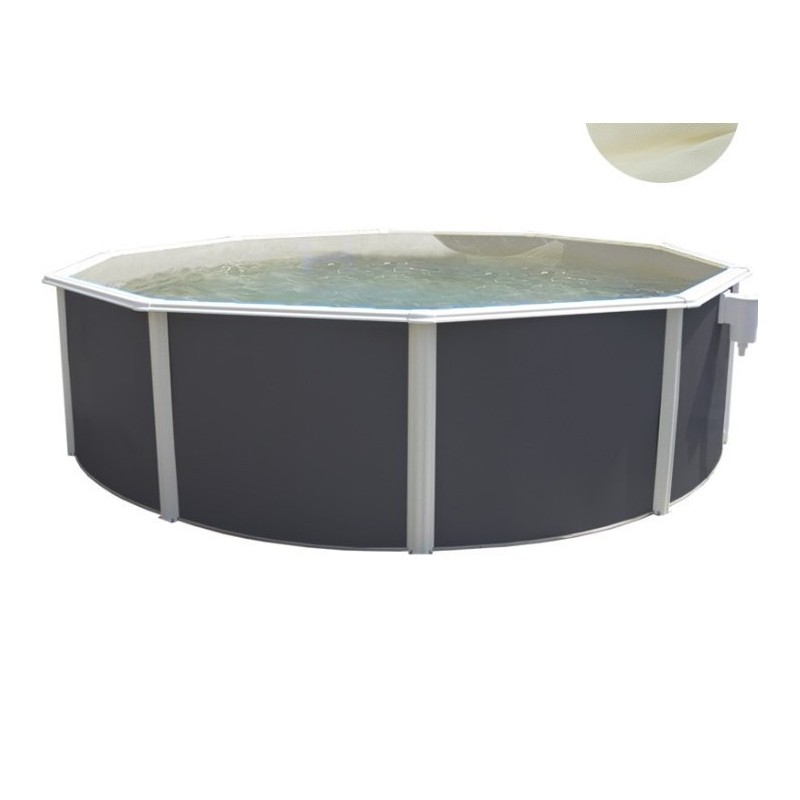 Piscine hors sol TOI Magnum ronde 460x132 Compact Anthracite