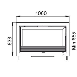 Insert à bois Bronpi Paris 90 Vision 14kW avec turbine