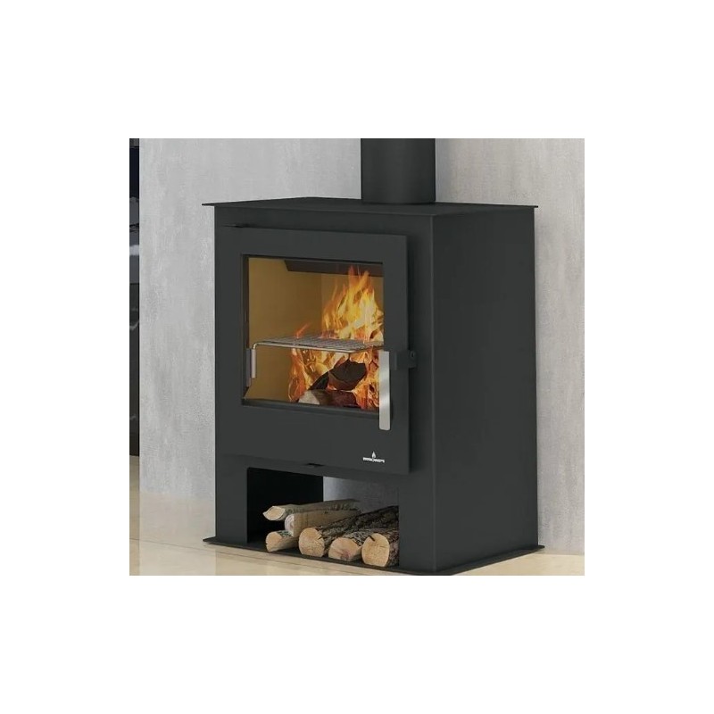 Poêle à bois Bronpi Gijon 3C 11kW avec bûcher