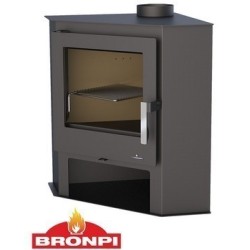 Poêle d'Angle à bois Bronpi Lerma 9kW avec Four
