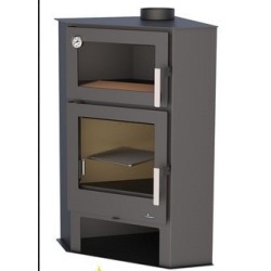 Poêle d'Angle à bois Bronpi Lerma 9kW avec Four