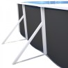 Piscine hors sol TOI Prestigio ovale 640x366x120  Anthracite