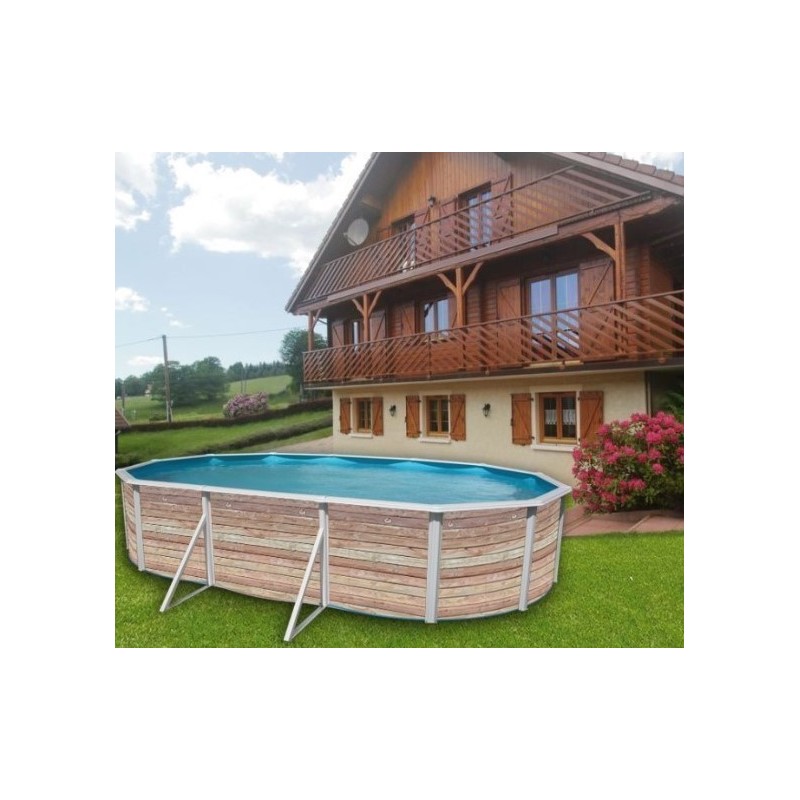 Piscine hors sol TOI Pinus ovale 640x366xH120 avec kit complet