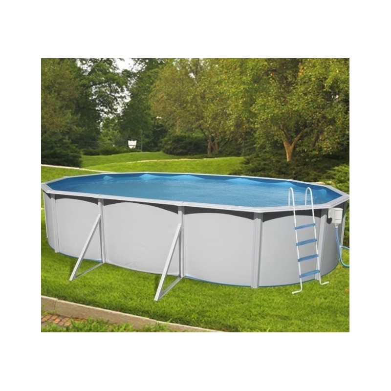 Piscina acima do solo TOI Magnum oval 640x366xH132 Compact Branco