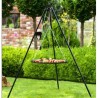 Viking King Brasero y Trípode 80cm con Parrilla de Acero Inoxidable