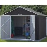 Galpão de jardim metálico Habrita 299x249x h249 Telhado inclinado duplo