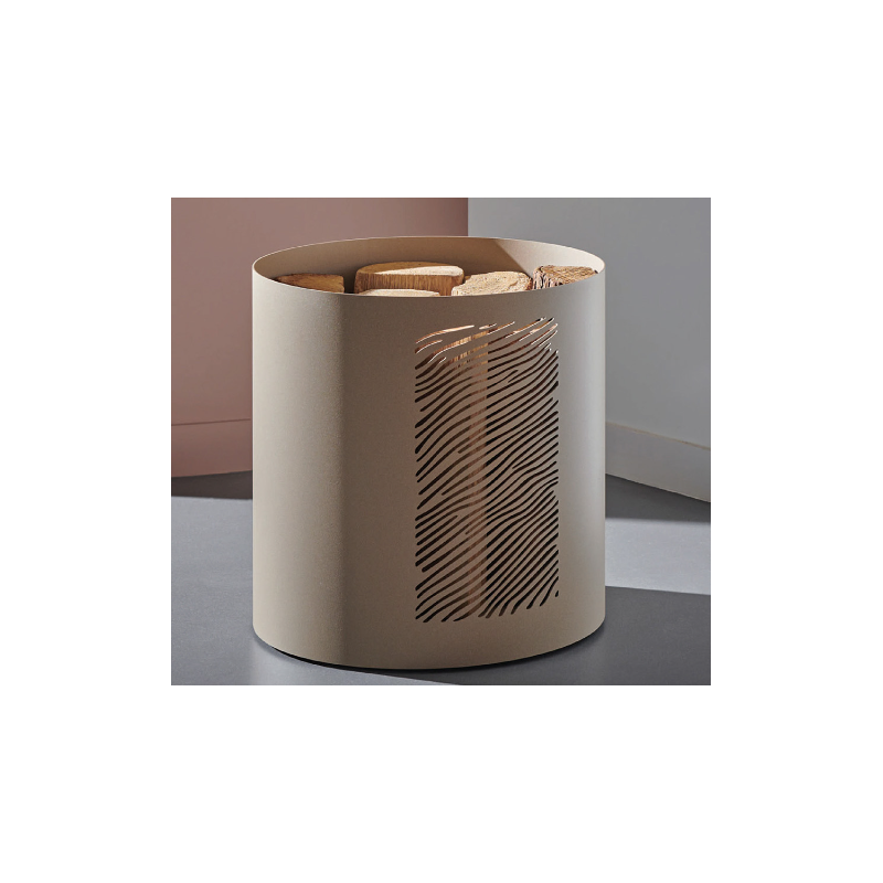 Range-bûches Nubia Acier Pierre des Sables Dixneuf Design