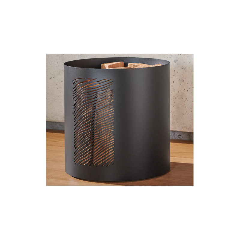 Holzregal Nubia Black Steel Frosted Nineteen Design