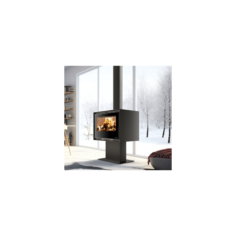 Estufa de leña Ferlux Enya 80 pie central 9,6 kW