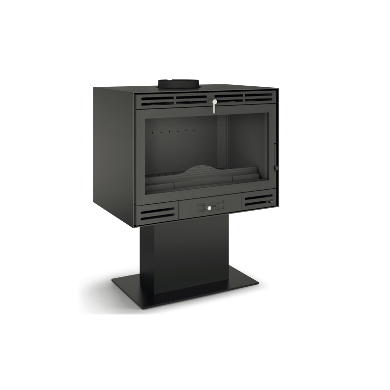 Ferlux Afar Fogão a lenha de ferro fundido com pira 15,9 kW