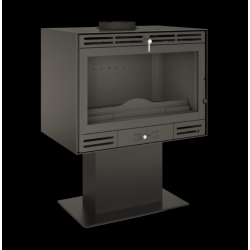 Poêle à Bois Ferlux Afar en Fonte pied central 15.9 kW