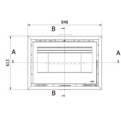 Ferlux Teide 80 Panorâmico 9,6 kW Turbo Ventilado Pastilha a Queima
