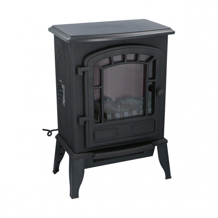 Camino Elettrico Decorativo da Parete Classic Fire Torino Nero 2000 W 56,5 x 24 x 38 cm