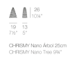 Chrismy Nano Vondom Multicolor Led RGB H26 Árbol con Batería