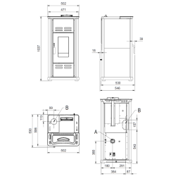 Poêle à granulés ventilé Extraflame Serafina Lux Evo 8kW blanc
