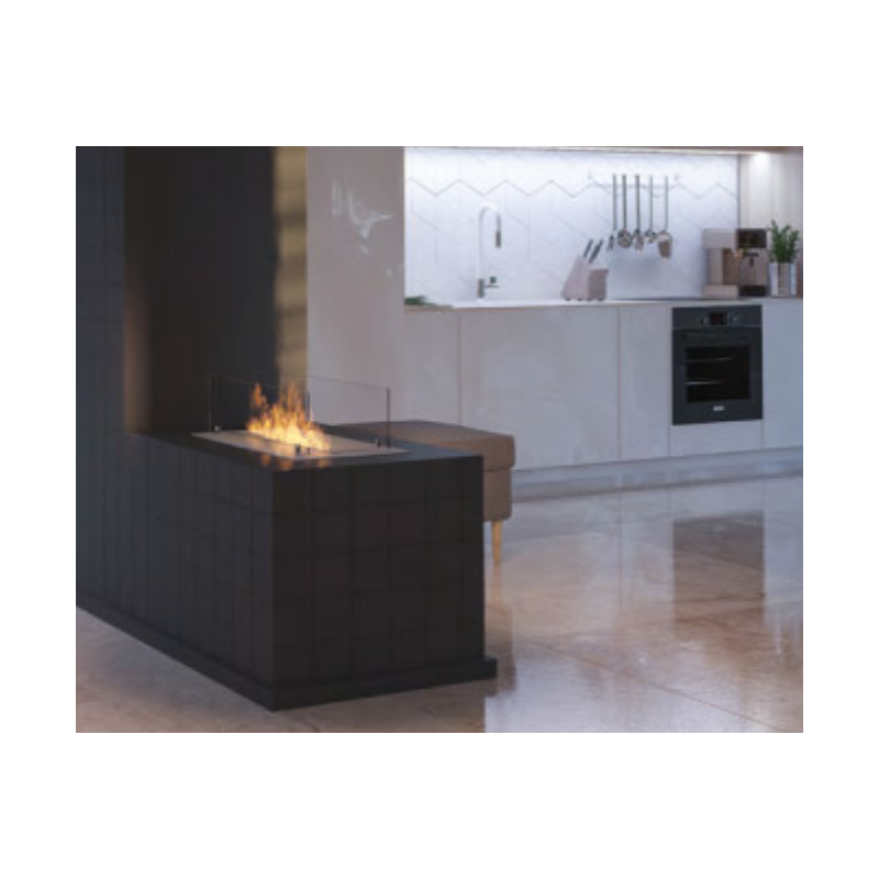 Brûleur bioéthanol Infire 1L Insert 600 avec 2 vitres