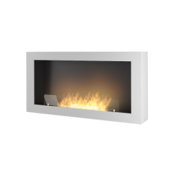 Infire Murall 1000 Bioethanol Fireplace with Glass 2 kW White