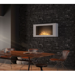 Infire Murall 1000 Chimenea de Bioetanol con Vidrio 2 kW Blanco