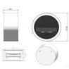 Infire Incyrcle Bioethanol Fireplace with Glass 2 kW White