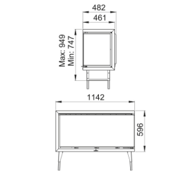 Bronpi Cairo 110-D 2-pane inserção de madeira lado esquerdo Vision 15kW