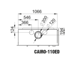 Bronpi Cairo 110-D 2-pane inserção de madeira lado esquerdo Vision 15kW