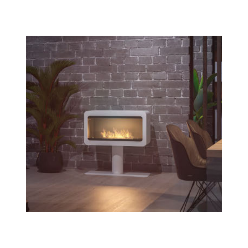 Infire Incyrcle Caminetto a Bioetanolo con Staffa 2 kW Bianco