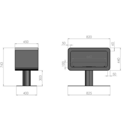 Infire Incyrcle Caminetto a Bioetanolo con Staffa 2 kW Bianco