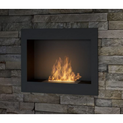 SIMPLEfire Frame 600 Bioethanol Fireplace Black with 1 Window