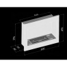 SIMPLEfire Frame 600 Bioethanol Fireplace Black with 1 Window