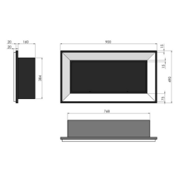 SIMPLEfire Frame 600 Chimenea de Bioetanol Negro con 1 Ventana