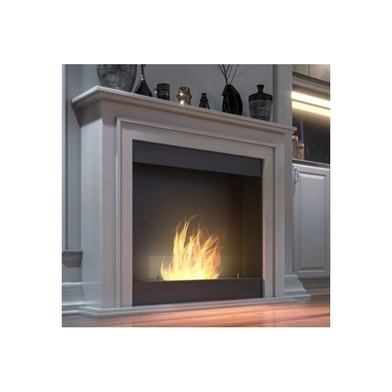 SIMPLEfire Portal 1 chimenea de bioetanol blanco con 1 cristal