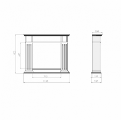 Infire Inportal1 Bioethanol Fireplace White with 1 Window
