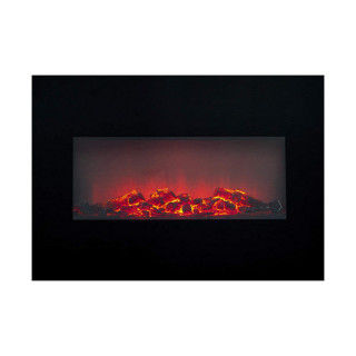 Camino Elettrico Decorativo da Parete Classic Fire Memphis Nero 1800 W 66 x 13 x 46 cm